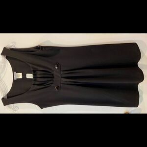 LILLY LOU NWT Women's Black Dress With Button Detail At High Waist Size Small